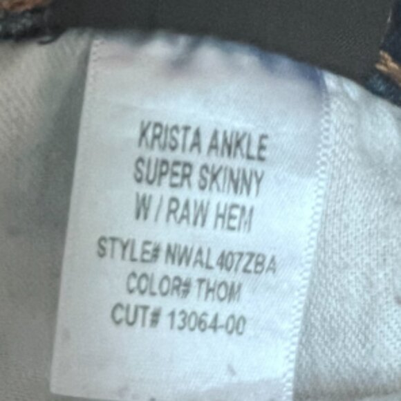 HUDSON KRISTA SUPER SKINNY RAW HEM JEANS SIZE 27 - Picture 11 of 11